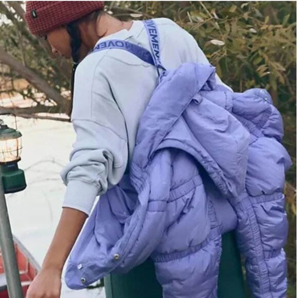 Free People Shirr Enough Backpack Puffer Jacket size S - Picture 4 of 10